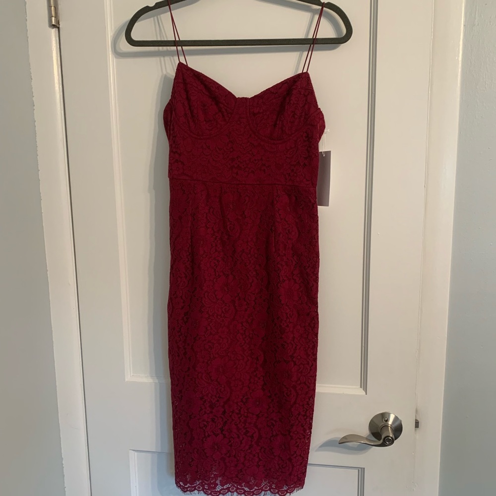 NWT Burgundy Lace Dress